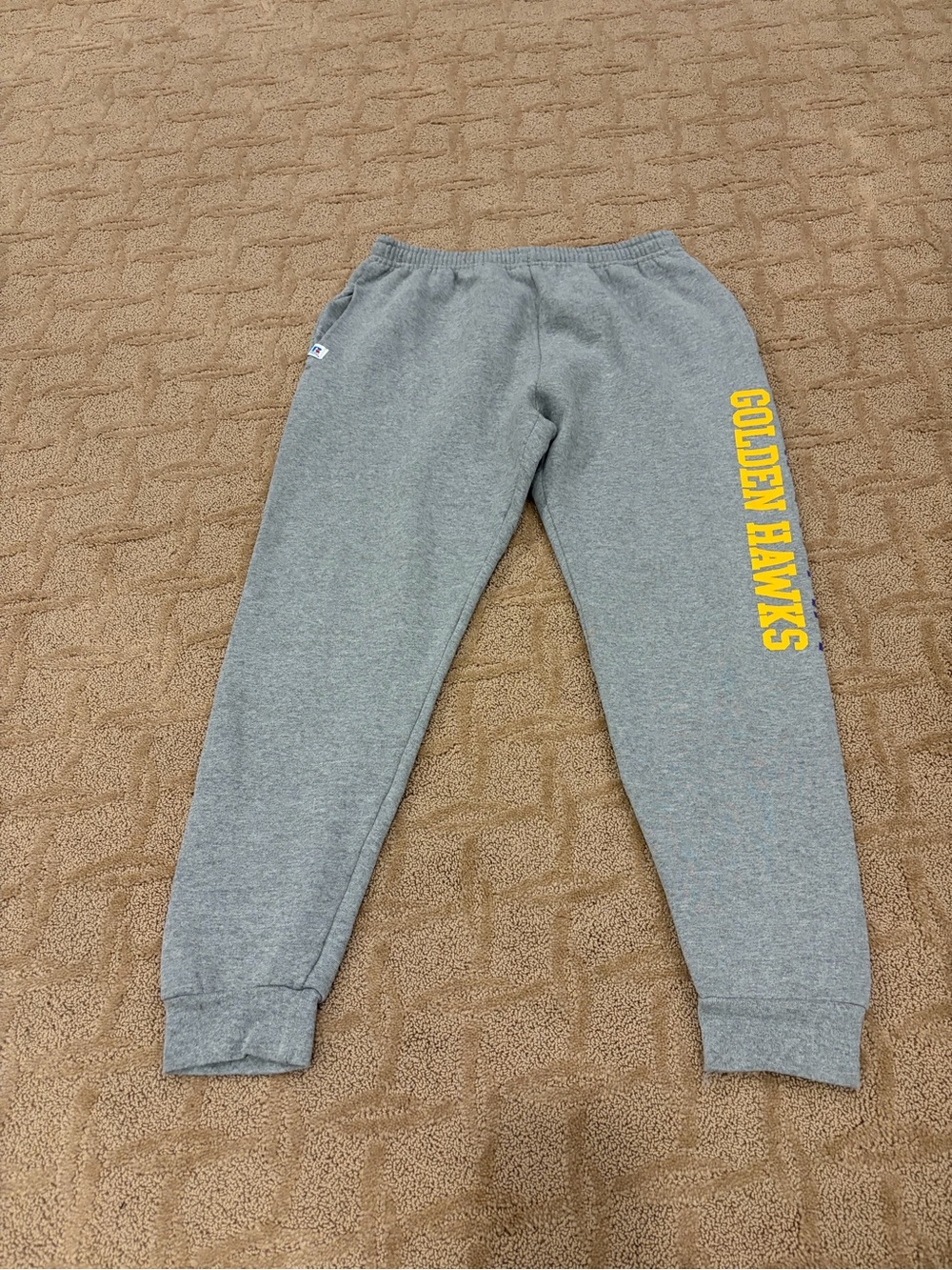 Russell Athletic Golden Hawks Laurier Sweatpants Men’s XL Grey Vintage Style